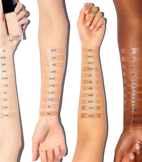 dior forever skin glow silicone based|dior forever foundation color chart.